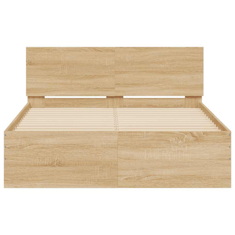 Siman Bed, Sonoma Oak, European Double (140 x 200 cm)