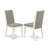 5 Piece Dinette Set Includes a Rectangle Dining Room Table with Butterfly Leaf and 4 Shitake Linen Fabric Upholstered Chairs, Linen White-276032726-276032724-276032746