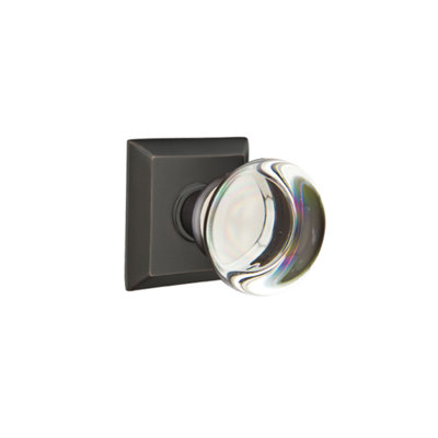 Privacy Providence Crystal Knob with Quincy Rose