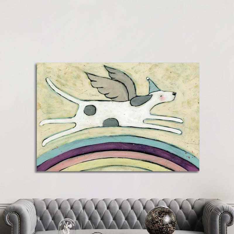 Dogs Go To Heaven by Teresa Kogut - Painting on Canvas, Wrapped Canvas, 101.6 cm H x 66.04 cm W x 3.175 cm D