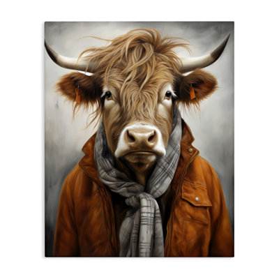 Buster Bull Horn Portrait Canvas, design by Ray Powers