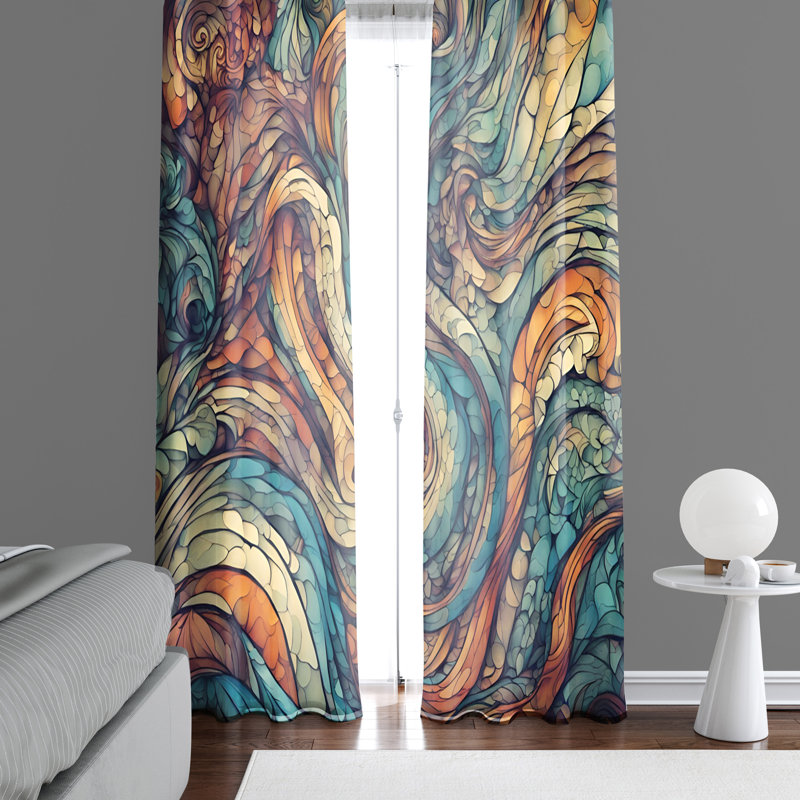 Semi Sheer Curtain Pair, 56" W x 78" L