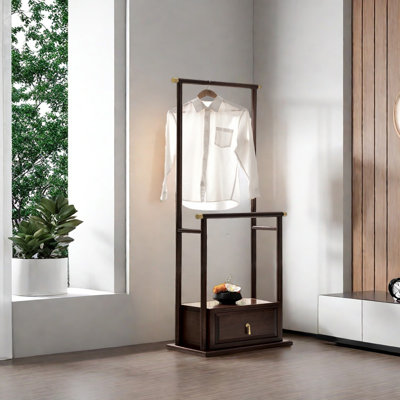 Solid Ebony Hallstand with Drawer