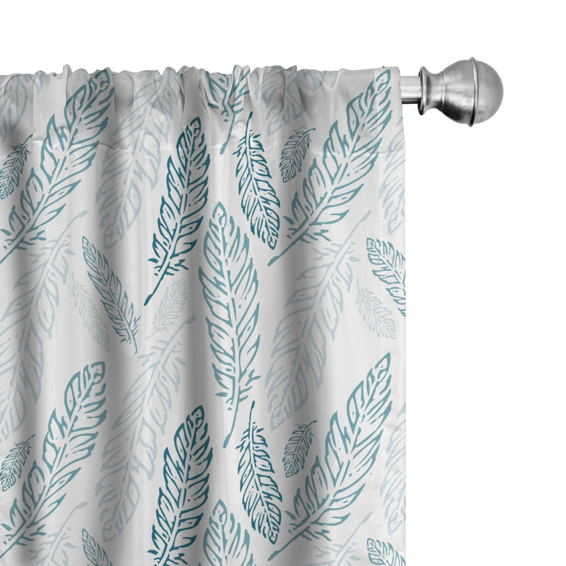 Semi-Sheer Rod Pocket Curtain Panels, 28" x 95"