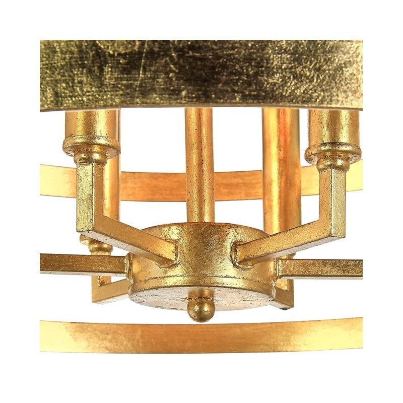 New York 6 - Light Lantern Geometric Chandelier, 18" H x 24" W x 24" D