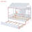 Wood House Bed With Trundle, Wooden Daybed-535132135