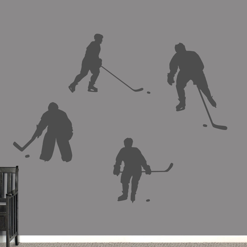Adhésif décoratif hockey, Gris foncé