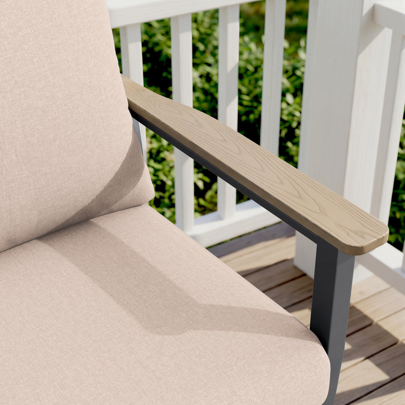 Ensemble de conversation pour patio extérieur 9 personnes avec 2 chaises berçantes pivotantes, 2 poufs, une table basse et une table d'appoint
