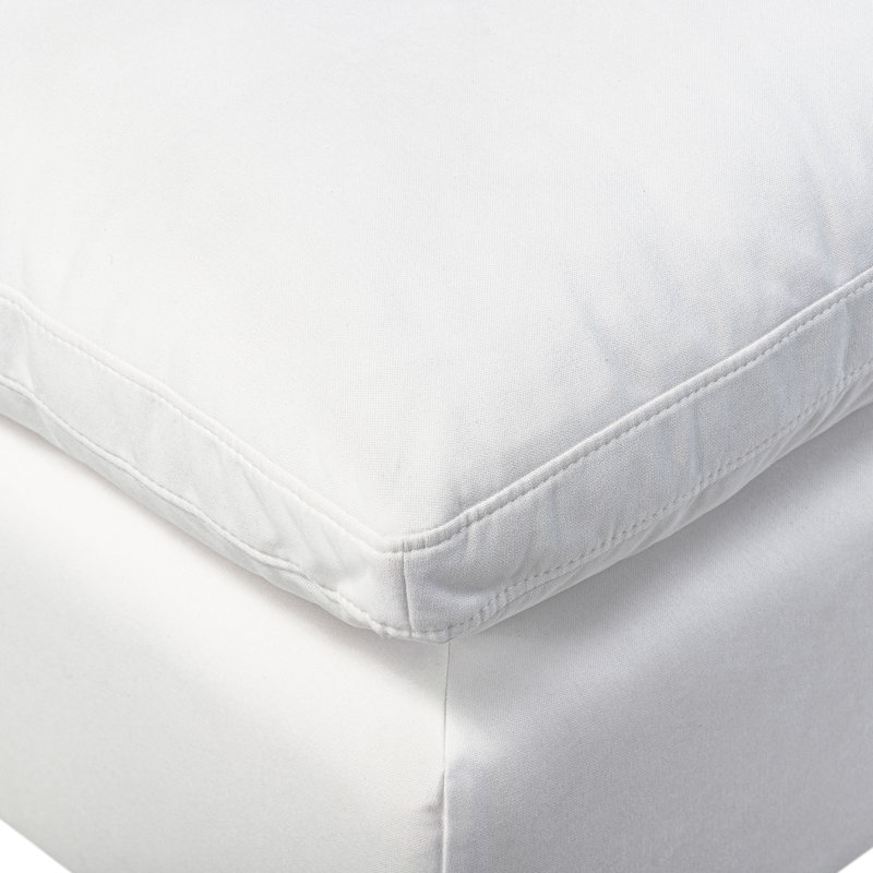 Fauteuil de chambre rembourré Wonardo, Tissu en coton blanc