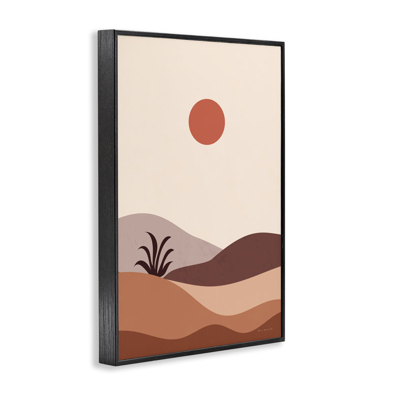Art bohème désertique avec estampe numérique par Omar Escalante, Giclée encadrée noir minuit, H 30 po x l 20 po
