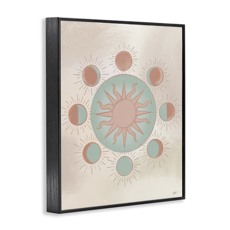 Art de giclée de lune lunaire équilibrée par Elizabeth Medley, Giclée encadrée noir minuit, H 20 po x l 16 po