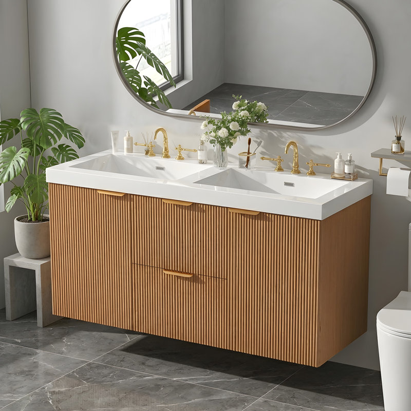 Ensemble de meuble-lavabo double mural 47,24 po, 47"