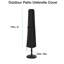 Housse noire pour parasol de patio