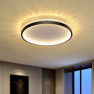 Deontee 15.7" Acrylic LED Flush Mount Ceiling Light with Remote Control