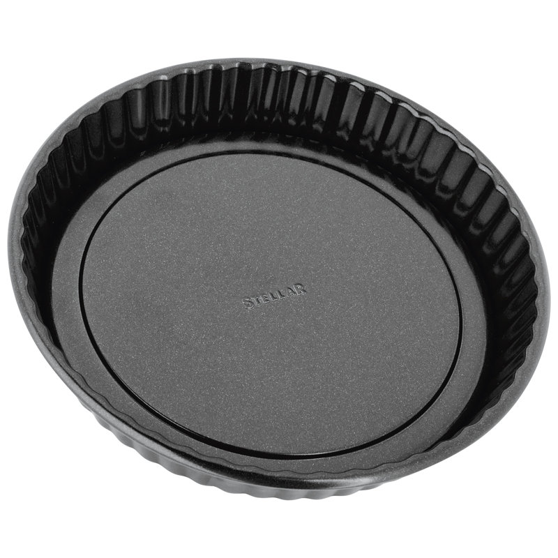 Stellar Bakeware 20cm/8" Fluted Flan Tin, Loose Base, Non-Stick