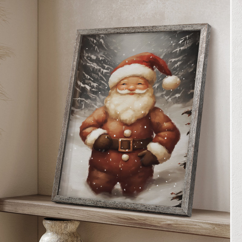 Art de Noël des Fêtes - série 2-XX, reproduction encadrée - bois massif XMAI81790, H 11 po x l 9 po