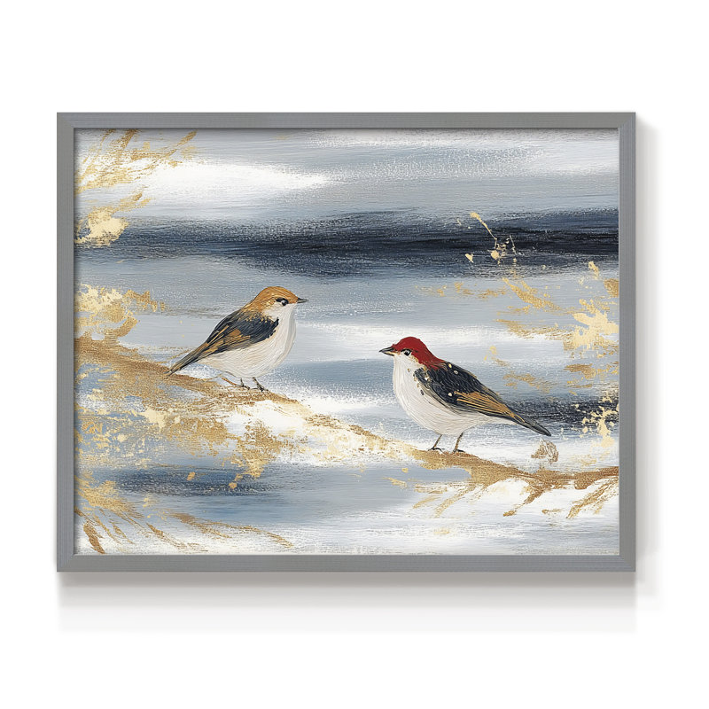 Chirstmas Art-CCLXVI -Framed Print - Restickable, Gris, H 22 po x l 28 po