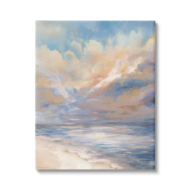 «Abstract Sunset Shoreline» par Carson Lyons, H 20 po x l 16 po x P 1,5 po