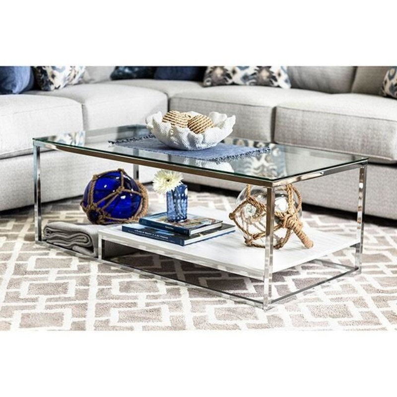 Sonata Glass Top Coffee Table