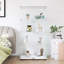 Vitrine en verre blanc, 4 tablettes, 2 portes, pour le salon, la chambre à coucher, le bureau, une armoire à 2 portes et 4 portes de 64,7 po x 31,7 po x 14,3 po