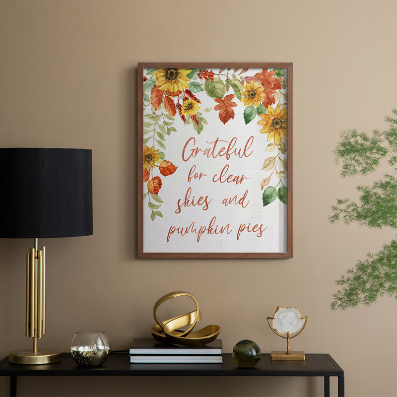 Feuilles d'automne II, reproduction encadrée - bois massif, H 30 po x l 24 po, Noyer
