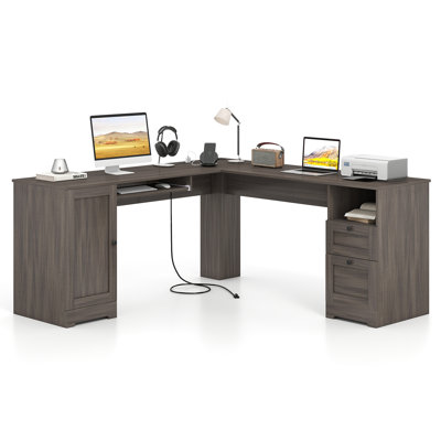 Jkobe L-Shaped Computer Desk