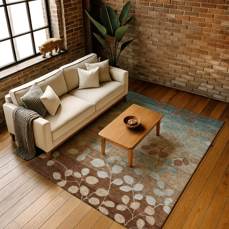 Premium Machine Washable Jakiyra AMF1900 Floral Rug, Rectangle 3' x 5'
