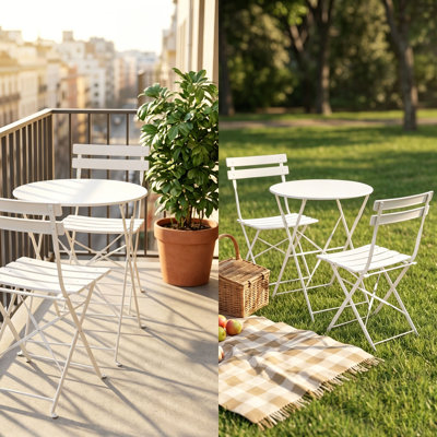 Ensemble de mobilier d'extérieur pliable 3 pièces Olilawn Halloween