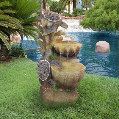 Fontaine sculpturale en cascade Turtle Cove