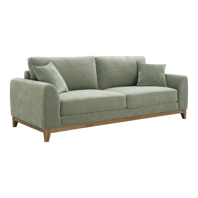 Celina Chenille Sofa With Throw Pillows