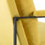 Pour le salon et les petits espaces de chambre à coucher, fauteuil d'appoint moderne à 2 places avec structure entièrement en métal, finition jaune
