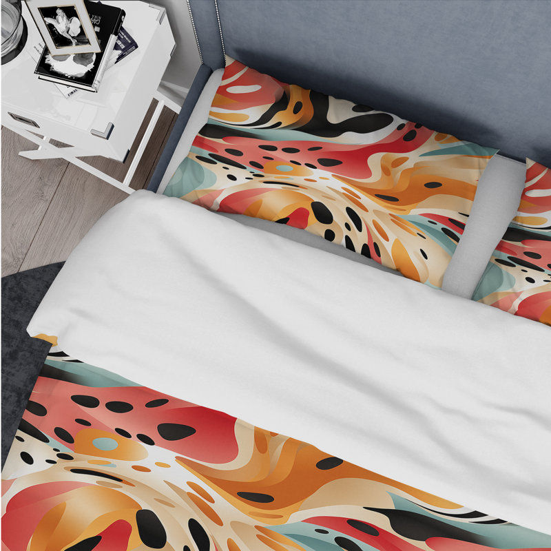 Ensemble de housse de couette Multicolor Urban Elegance, Housse de couette pour très grand lit et 2 très
