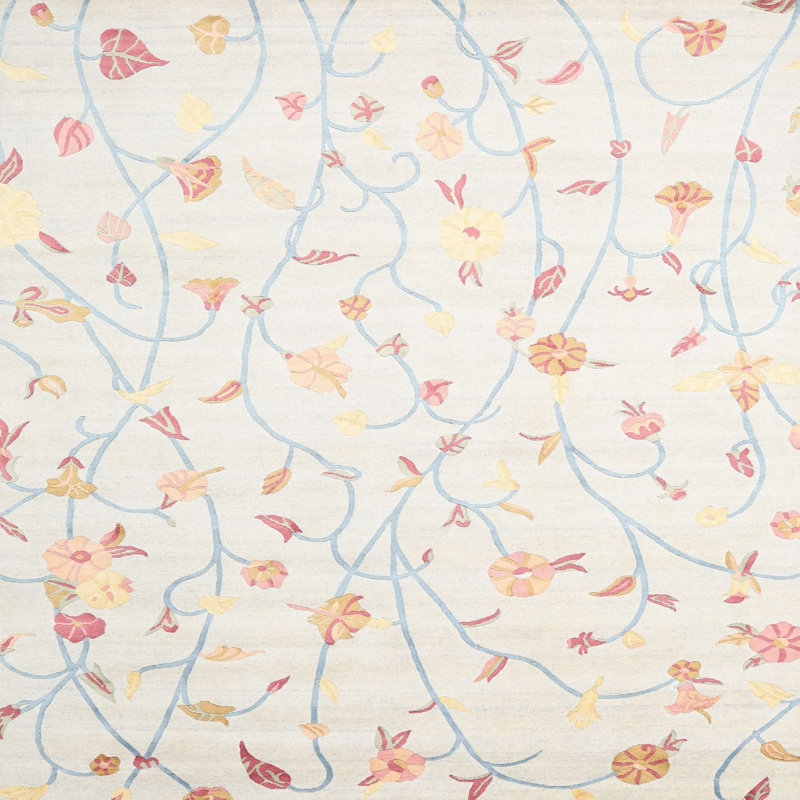 Floral Indoor Rug, Square 6'