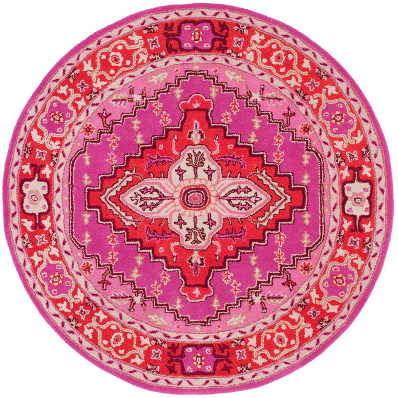 Blokzijl Hand Tufted Wool Oriental Rug, Round 7'