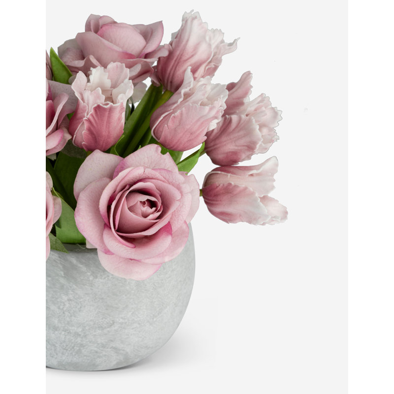 Elio Realtouch Rose And Tulip Arrangement