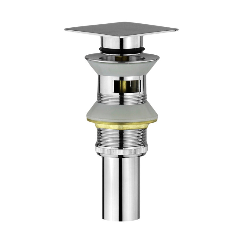 Drain de lavabo de salle de bain meuble-lavabo rond avec trop-plein, Chrome