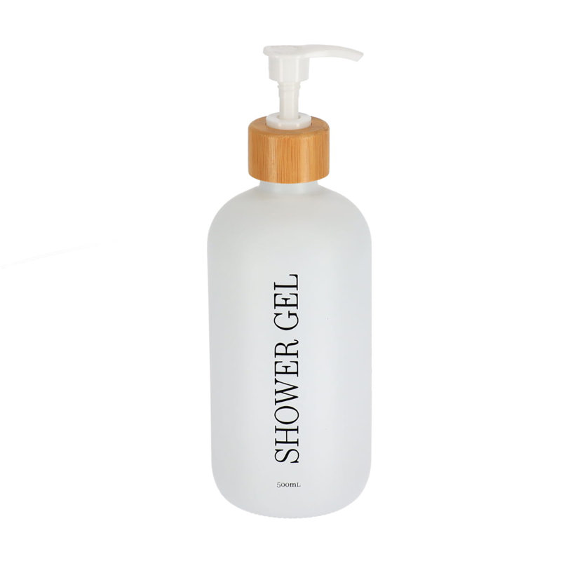 Distributeur de gel douche blanc mat 17 oz liq. (500 ml), Blanc