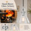 Suspension Alejo 9,1 po à 1 lumière en verre conique transparent soufflé à la main pour îlot de cuisine-2031825810