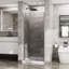 Porte de douche pivotante 34 po x 72 po avec base de douche en acrylique 35,4 po-111798373