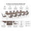Ensemble de salle à manger en aluminium angyn Home Aynura pour 12 personnes avec 2 tables rectangulaires et chaises empilables, en aluminium thermolaqué et anodisé 