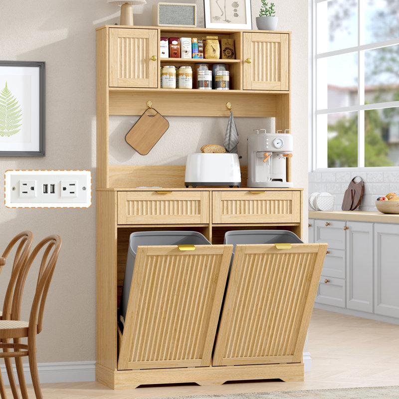Garde-manger 71 po avec poubelle basculante (2 x 13 gal) et station de charge
