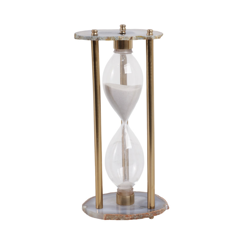 Hand Painted Stone Abstract Hourglass