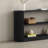 Modern 59" Console Table - Slim Sofa Table with Triple Open Shelves - Curved Fluted Design-641148605