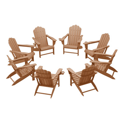 Chaise Adirondack d'extérieur en poly (ensemble de 8)