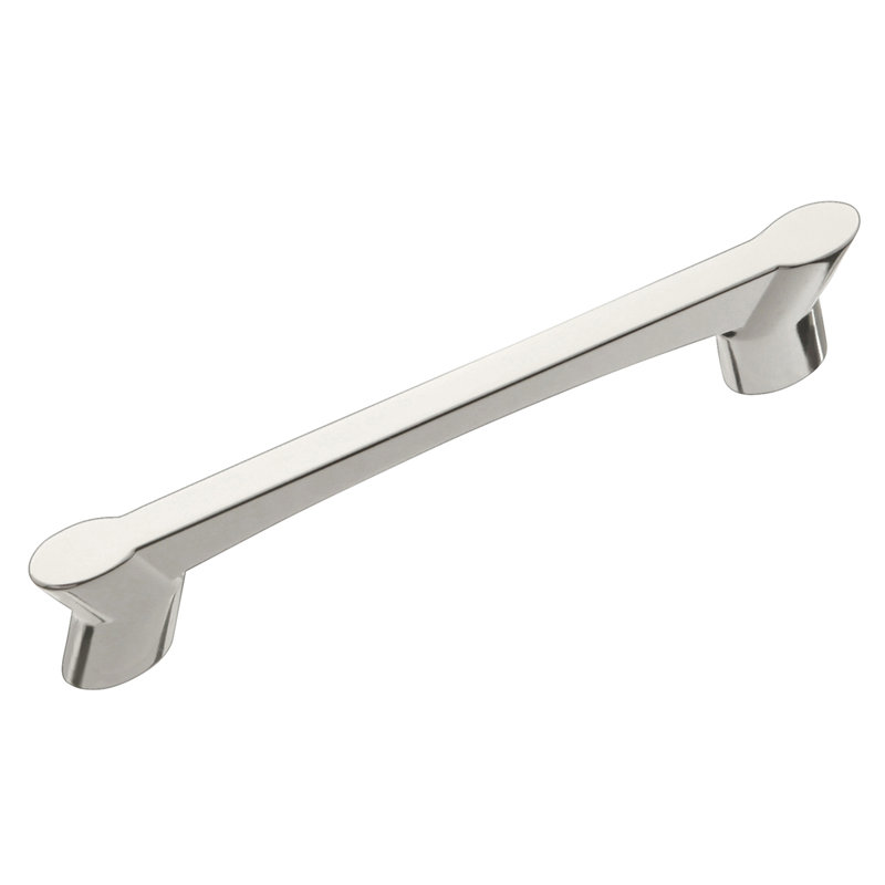 Wisteria Kitchen Cabinet Handles, Solid Core Drawer Pulls for Doors, 3-3/4" (96mm), Polished Nickel