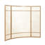 Curved Iron Fireplace Screen, Golden Modern Freestanding Fire Guard for Living Room