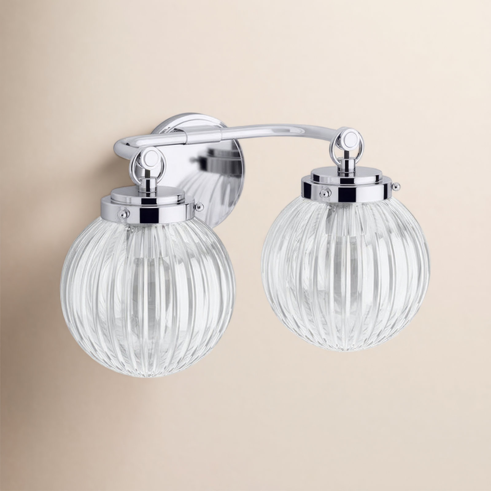 Kohler Embra 2-Light Armed Sconce, Polished Chrome