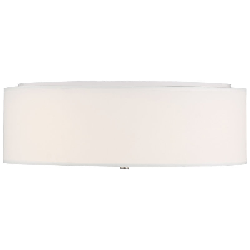 Laylanna Linen Flush Mount, 5.5" H x 18" W x 18" D, Brushed Steel