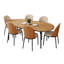 Ensemble de table de salle à manger ovale 71 "avec chaises rembourrées modernes Kelce-887465976-887465979