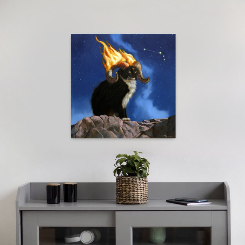 Aries, art urbain contemporain pour chat, H 18 po x l 18 po